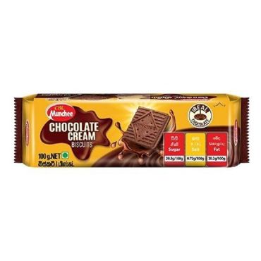 Munchee Chocolate Creame Biscuits 100 Gm, 50 Pieces Per Carton